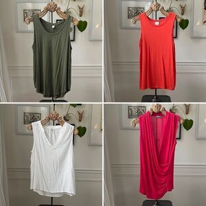 Lot 4 Sleeveless Tops Market & Spruce Joie Chicos Old Navy M L